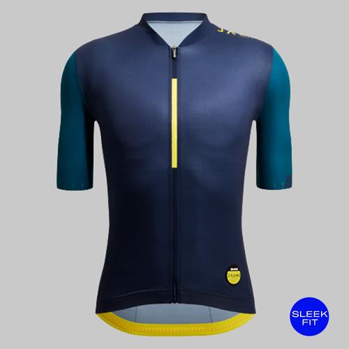 Maillot Manches Courtes Santini Astro Bleu