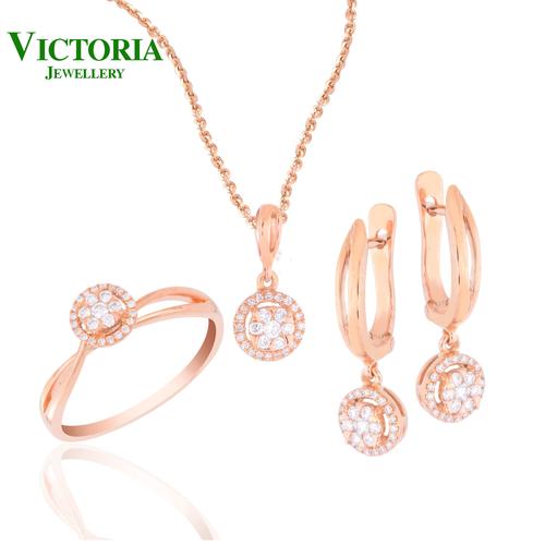 Jual Set Perhiasan Berlian Rosegold 