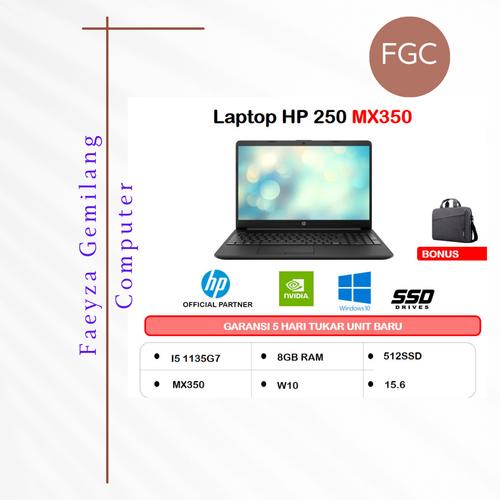 Jual Laptop HP 250 G8 I5 1135G7 8GB 512SSD MX350 2GB W10 SLIM
