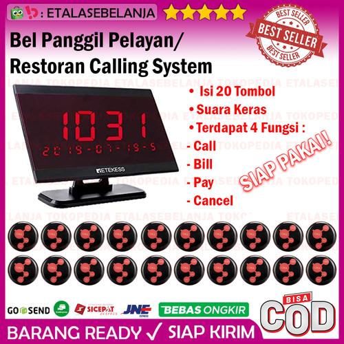 Gambar Bel Panggil Pelayan Restaurant Calling System 1 Display 20 Call Button dari EtalaseBelanja Jakarta Pusat Tokopedia