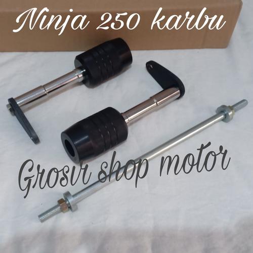 Jual frame slider ninja 250 karbu pelindung fairing ninja 250 karbu