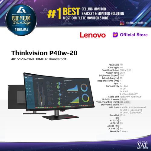 Jual Monitor Lenovo Thinkvision P40w-20 