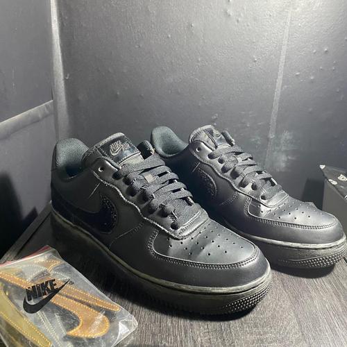 nike air force 1 black metallic gold removable swoosh pack