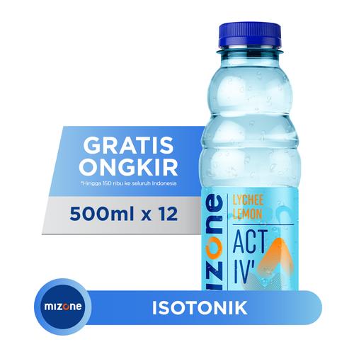 Gambar Mizone Isotonik Activ Lychee Lemon 500ml x 12 botol (1 box) dari AQUA Official Store Tokopedia