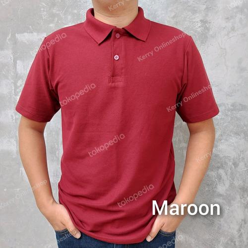 Jual POLO SHIRT POLOS PIQUE 24S LENGAN PENDEK - Hijau botol, M - Kota ...