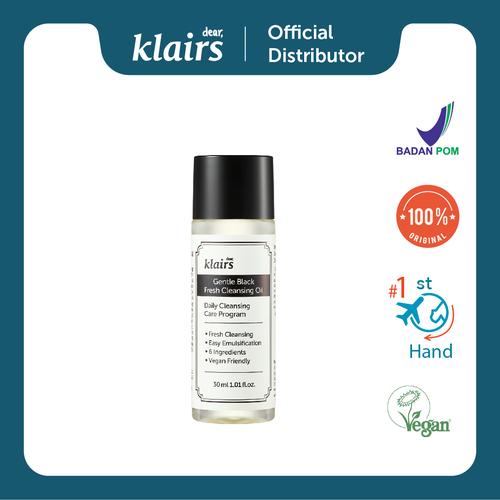 Gambar Dear Klairs Gentle Black Fresh Cleansing Oil - Size 30ml dari Dear Klairs Official Jakarta Barat Tokopedia