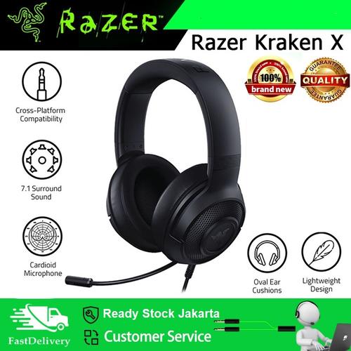 Razer Kraken X KrakenX Headphone Gaming Multi Platform Wired Headset  Razer Kraken X di Lovely Koper Tokopedia