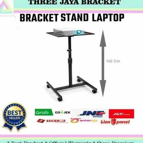 Jual Standing Bracket Roda Dorong Proyektor Stand Berdiri Tray Laptop ...