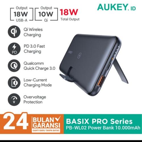 Gambar AUKEY Powerbank 10000 Mah PB-WL02 Wireless Charging with PD&QC -500491 dari Berkah IndoTech Jakarta Barat Tokopedia