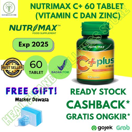 Gambar NUTRIMAX C+ PLUS VITAMIN C PLUS VIT C 60 TABLET 100% ORIGINAL - 60s x 1 dari Health and Wellness Store Jakarta Utara Tokopedia