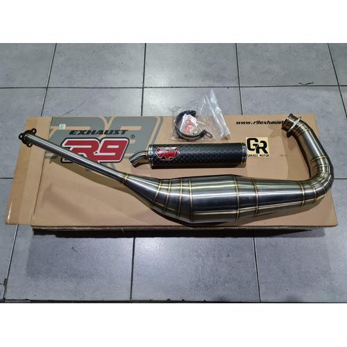Jual knalpot R9 ninja rr r 150 neo new mugello carbon full system ...