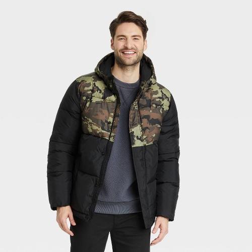 puffy hooded jacket