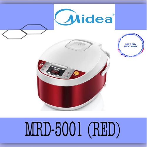 Jual Midea New Easy Digital Rice Cooker 1.8L Model MRD5001 (Red