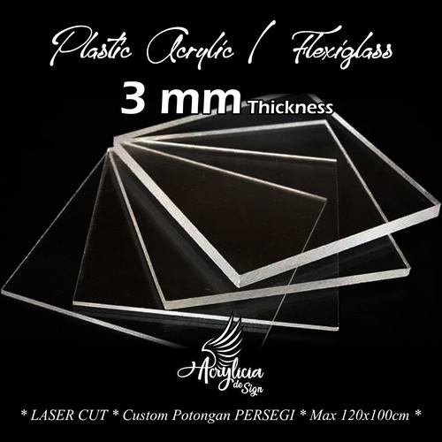 Jual Custom Plastic Acrylic Sheet / Akrilik Potongan Lembaran 3 mm