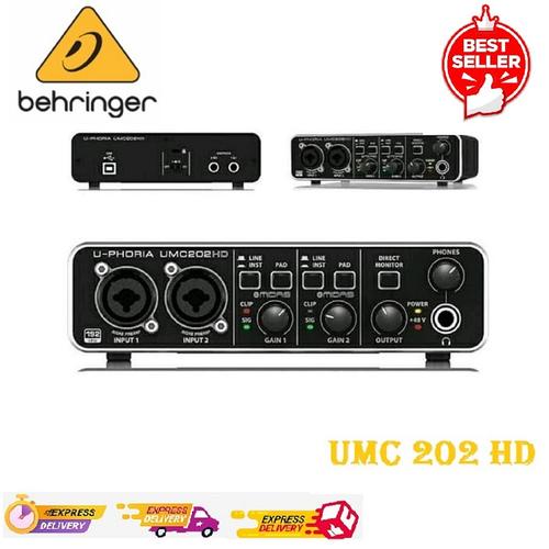 Jual Behringer UMC202HD / UMC 202 HD Soundcard with MIDAS Preamp