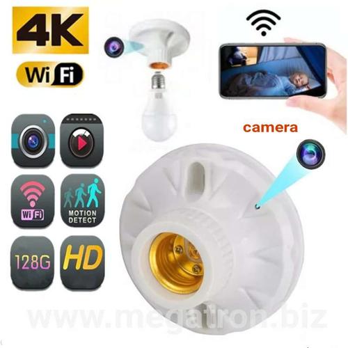 Jual Wifi Spy Camera model Fitting Lampu live lewat HP jarak