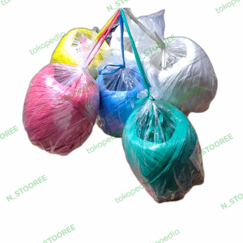 Jual tali plastik putih warna √ tali rafia putih √ tali rafia warna