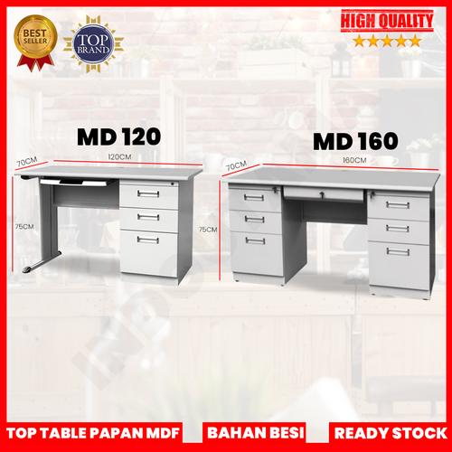 Jual Meja Kantor Besi Meja Tulis Besi - KATALOG, TANPA RAKIT - Kota