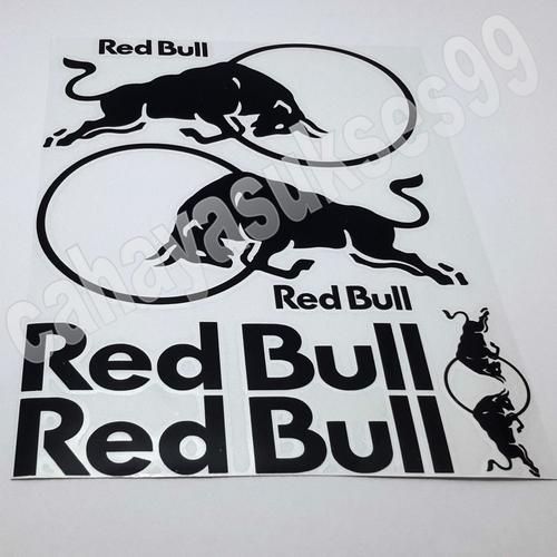 Jual Sticker Motor RedBul Black Red Bul Sticker Helm Sticker Tangki ...