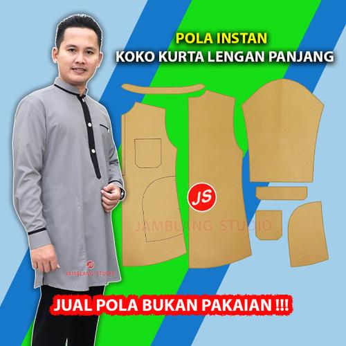 Gambar Pola Instan Baju Koko Kurta Lengan Panjang ( IS 008 ) - S dari Jamblang Store Kab. Pekalongan Tokopedia