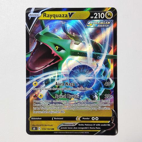 Rayquaza V Rr 119/184 Pokemon Card Vmax Climax S8b Japan 2 Rayquaza V RR  (119/184) - Triple Rare Japanese Pokemon Card From VMAX Climax (s8b) Set  Pokemon Japan Rayquaza V