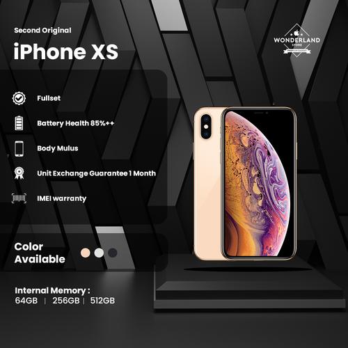 Gambar Second iPhone XS 64GB Grey/Silver/Gold, Mulus LikeNew, Fullset Origina dari Wonderland Store Kota Surabaya Tokopedia