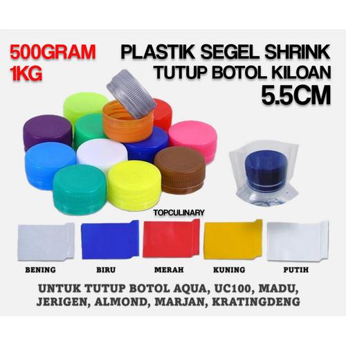 Jual plastik segel tutup botol pvc shrink 5.5cm - Biru, 500GRAM - Kota ...