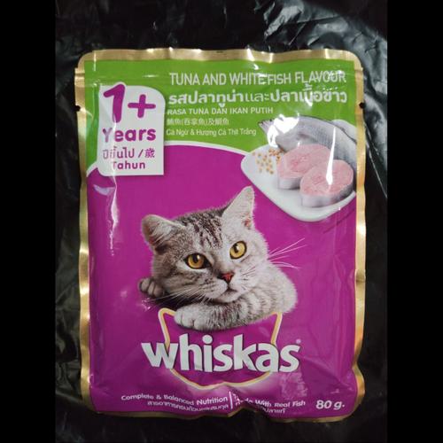 Jual Whiskas 85grama Tuna White Fish Makanan Kucing Basah 80gram