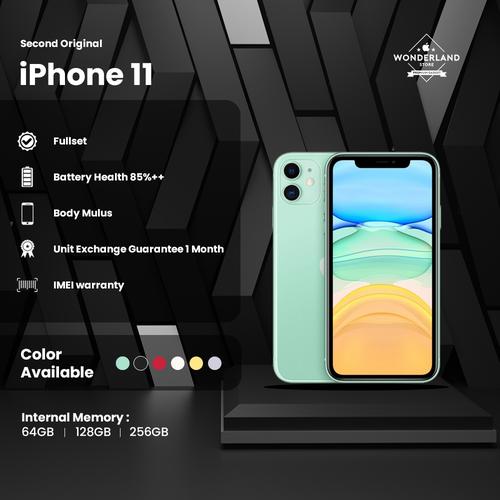 Gambar Second iPhone 11 128GB, Fullset Original, Gransi Apple, Mulus Like New dari Wonderland Store Kota Surabaya Tokopedia