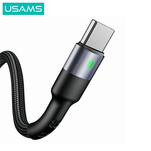 Gambar USAMS U26 KABEL DATA TYPE C FAST CHARGING & LED INDIKATOR - Hitam dari USAMS ID Official Kota Tangerang Tokopedia