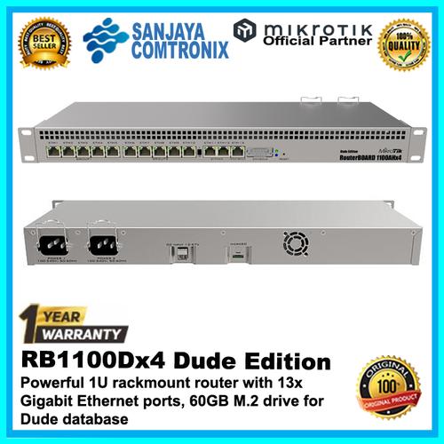 Controller Router Rb1100dx4 Jual Mikrotik RB1100Dx4 Router 1U Rackmount ( RB1100AHx4 Dude Edition ...