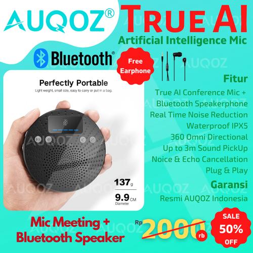 Jual AUQOZ True AI Bluetooth Speaker + Conference Mic Meeting