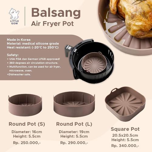 Jual Balsang Air Fryer silicone pot kotak bulata bulat S Kota