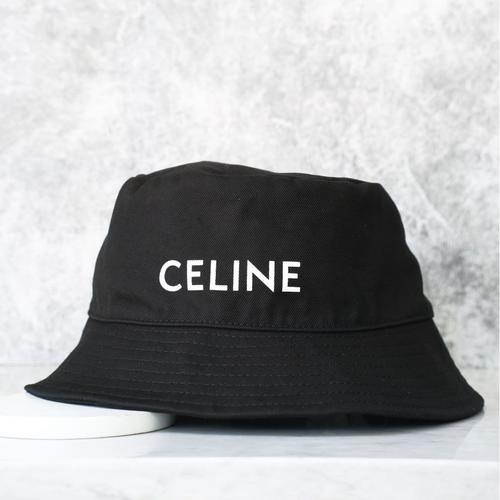 Jual Celine* bucket cotton hat in black 