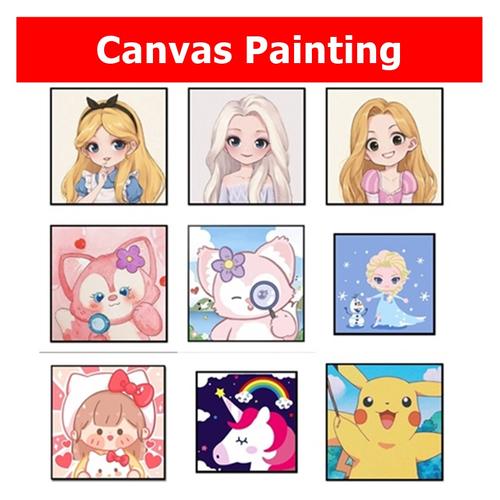 Jual Prakarya Anak Paint by Number - Children Canvas Painting by ...