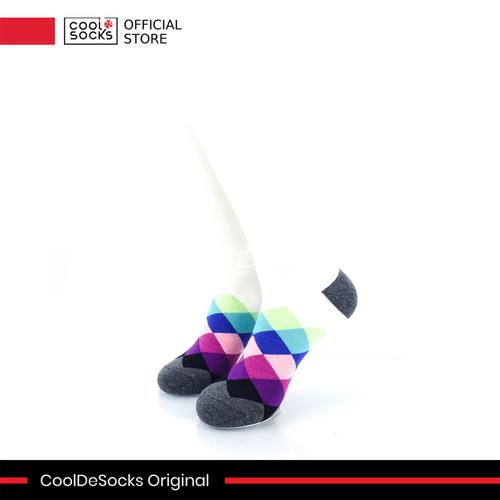 Gambar CoolDeSocks Original | Kaos Kaki Pendek - Checkered - Blue Purple (A) dari CoolDeSocks Official Jakarta Barat Tokopedia