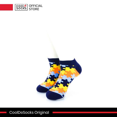 Gambar CoolDeSocks Original | Kaos Kaki Pendek - Puzzle - Blue (A) dari CoolDeSocks Official Jakarta Barat Tokopedia