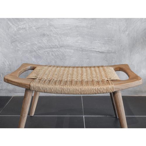 Jual Bangku Jati Anyaman Tali Kertas Papercord Rope Stool Minimalis ...