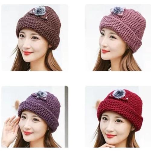 Jual Topi Kupluk rajut wanita gaya 