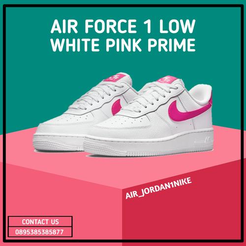 Jual Sepatu Nike Air Force Low White Pink Prime 100% Authentic