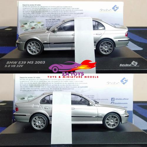 Jual Diecast BMW M5 E39 Series Sedan Silver by Solido Skala 1:43