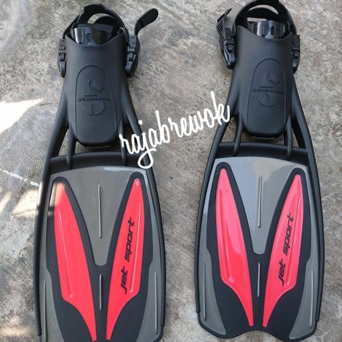 Scubapro Jet Sport Fins - Black Open Heel Diving Fins Size M For Recreational Snorkeling & Scuba