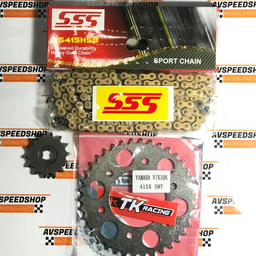 Jual GEAR SET TK 415 VIXION NEW / MX KING / XABRE / R 15 OLD / R 15 V2