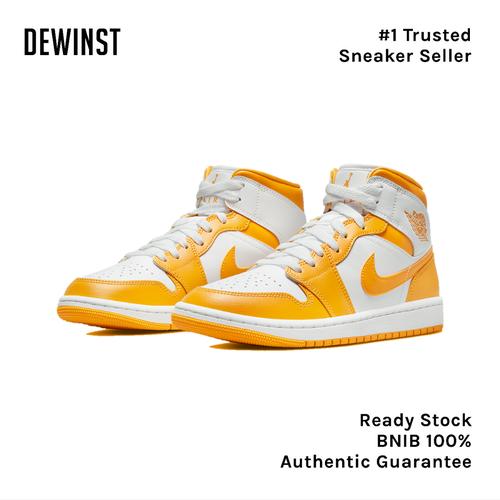 air jordan 1 mid white yellow