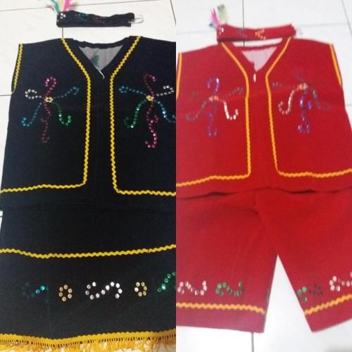 Jual Baju Dayak Tk Baju Adat Dayak Baju Adat Kalimantan Merah