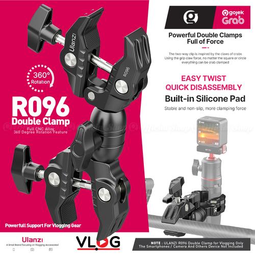Gambar ULANZI R096 Double Metal Clamp 360 Rotate Magic Arm for Tripod / Motor dari G-Rex Jakarta Barat Tokopedia