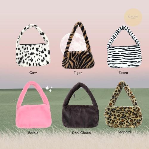 fluffy satchel bag