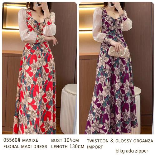 Jual Elisa Maxixe Floral Maxi Dress 