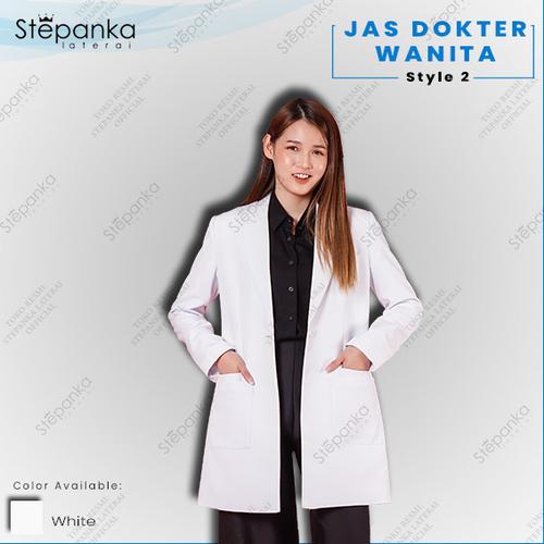 Gambar Jas Dokter Wanita Style-2 / Seragam Rumah Sakit - Putih, S dari Seragam Stepanka Laterai Kab. Bogor Tokopedia