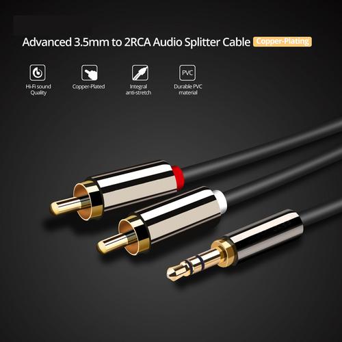 Jual Kabel Jack Audio Stereo RCA to Aux 3.5 mm 3.5mm 1m 2 m 1 meter 2 ...